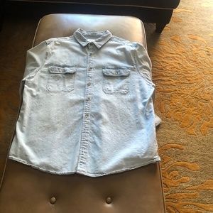 Blue Denim Color Long Sleeve Shirt